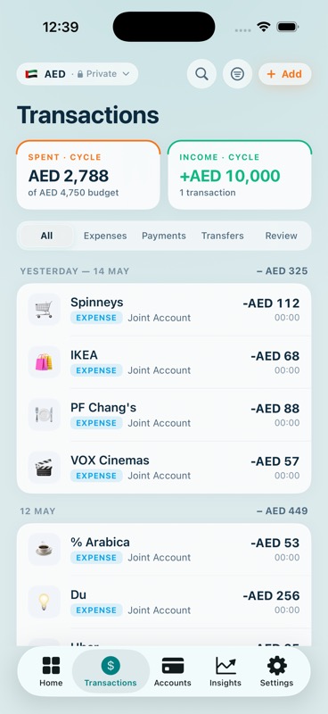 Finio — Transactions